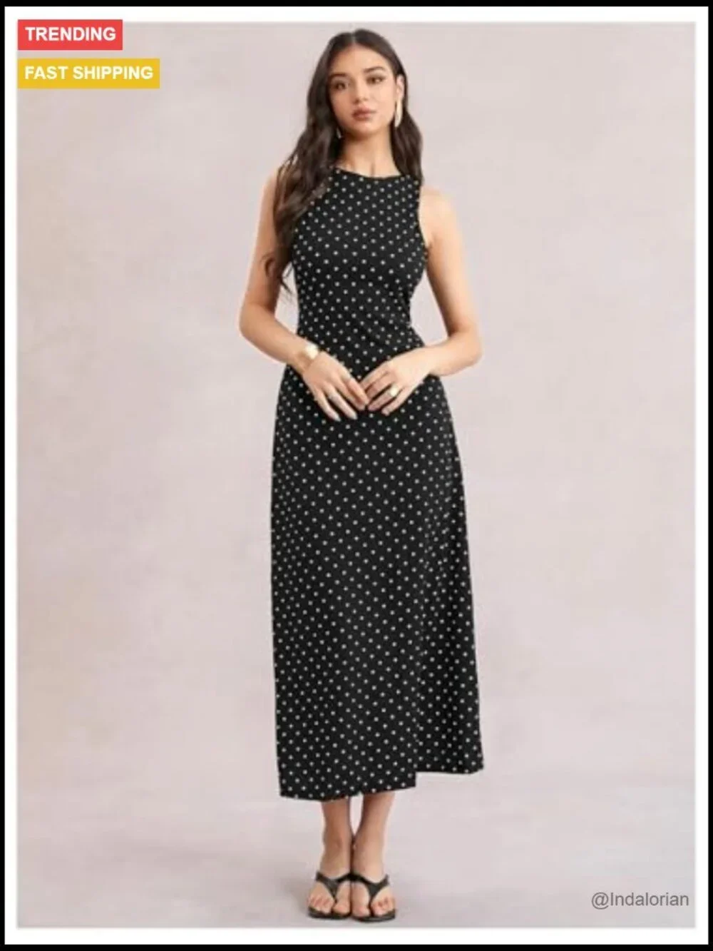 Polka Dots Backless Dress Sleeveless Formal Wrap Corset High Waist